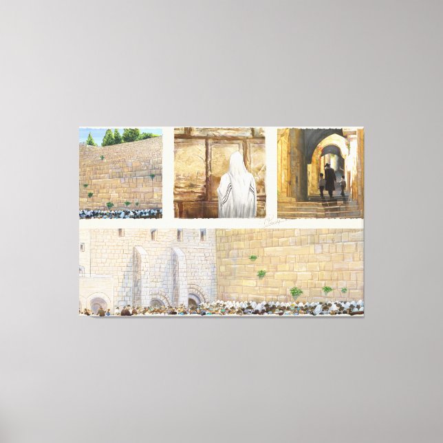 "Prayer" Western Wall KOTEL Jerusalem Old City Canvas Print (Front)