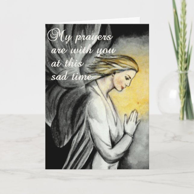 Prayers at a sad time... card (Front)