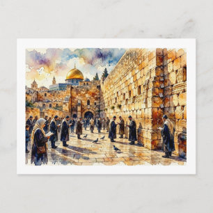Prayers at the Western Wall, Postcard