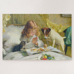 Prayers Before Breakfast Suspense by Barber Jigsaw Puzzle