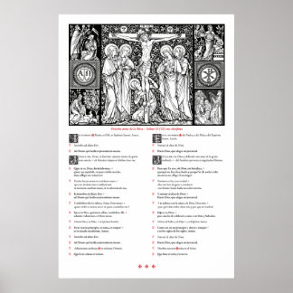 Prayers Before Mass Poster (Latin and Spanish)