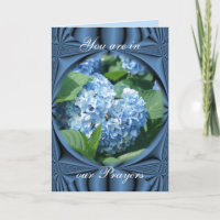 Prayers - blue hydrangea- customize any occasion