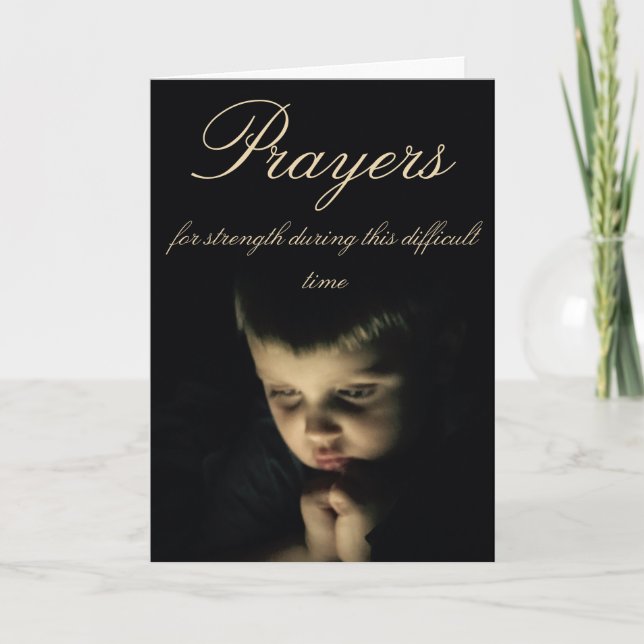 Prayers during difficult times card (Front)