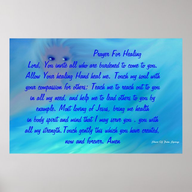PRAYERS FOR HEALING   BEAUTIFUL POST POSTER (Front)
