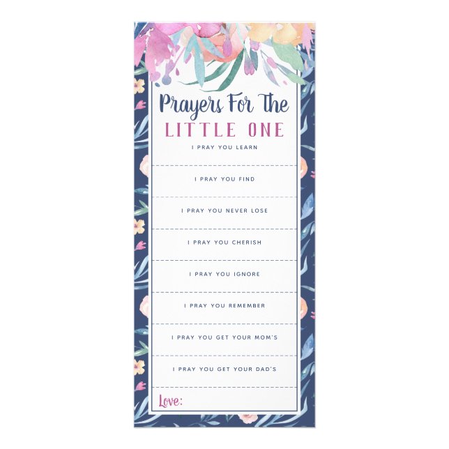 Prayers for the Little One, Baby Dedication Rack Card (Front)