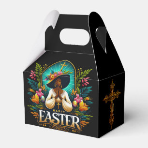 Praying African American Woman Religious Easter Favor Box