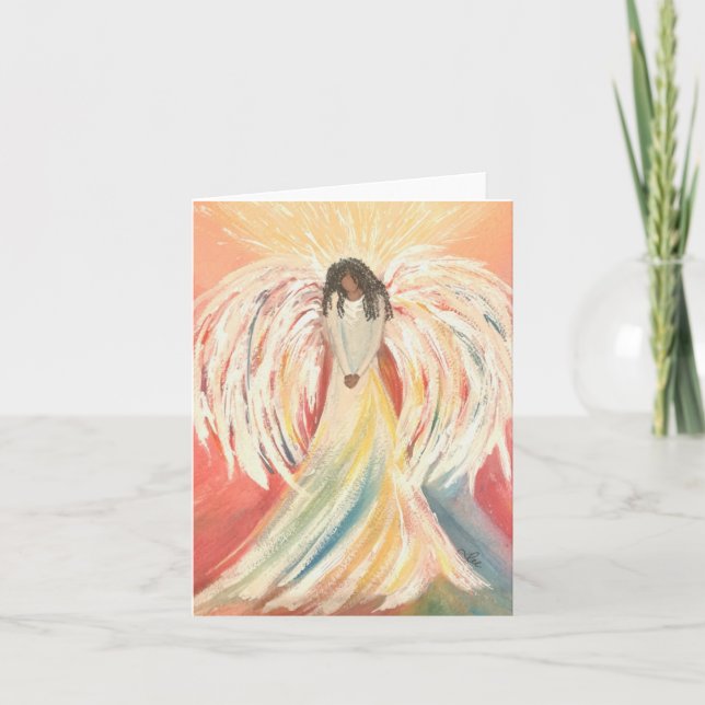 Praying Angel Blank Card (Front)
