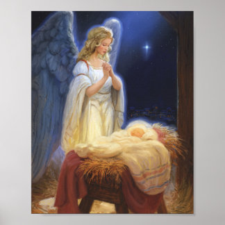 Praying angel poster