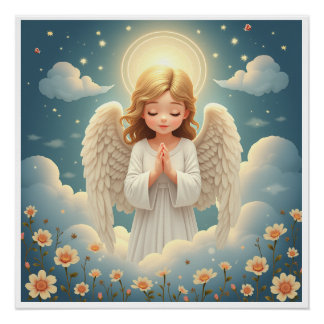 praying angel poster