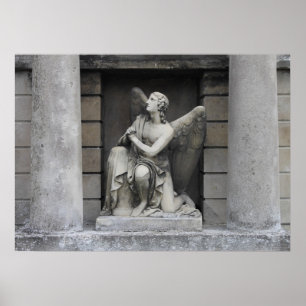 Praying Angel Sculpture Poster