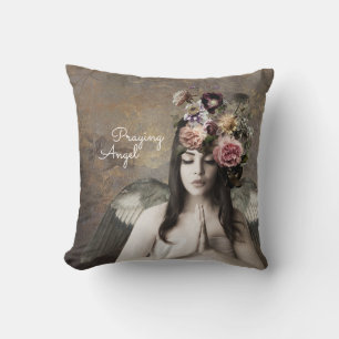 Praying Angel, Unique Customizable Throw Pillow