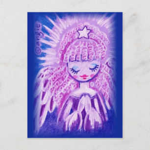 Praying Angel with Curls Postcard