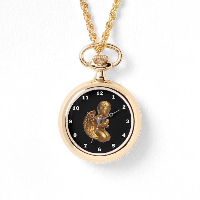 Praying Angel womens wraparound watch (Front)