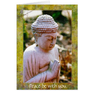 Praying Buddha-Peace be with you. Card