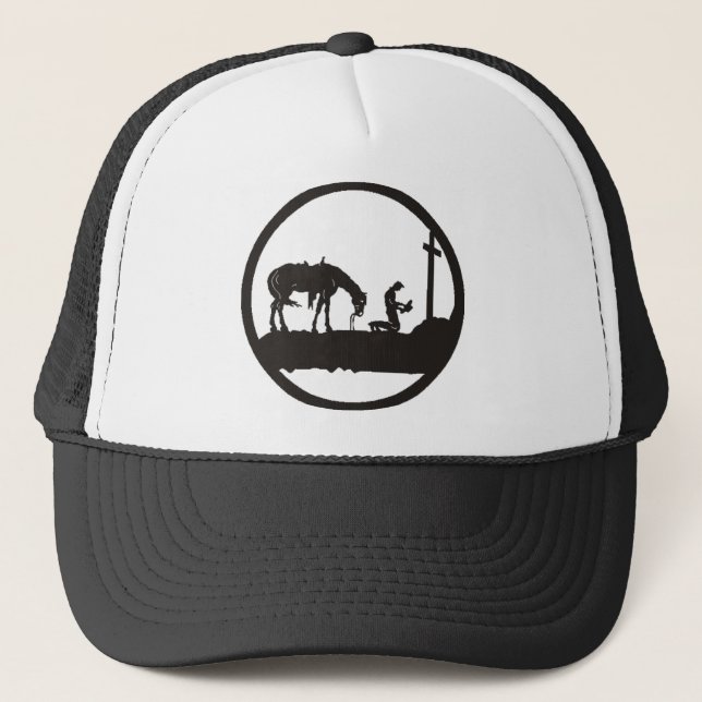 praying cowboy trucker hat (Front)