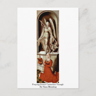 Praying Donor Catherine Tanagli By Hans Memling Postcard