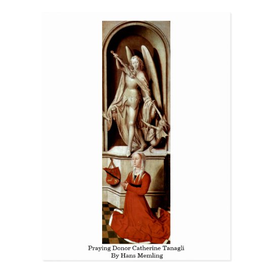 Praying Donor Catherine Tanagli By Hans Memling Postcard