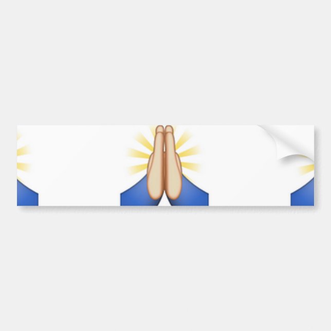 praying emoji bumper sticker (Front)