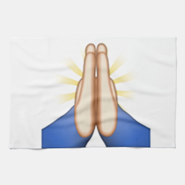 praying emoji kitchen towel (Horizontal)
