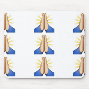 praying emoji mouse pad