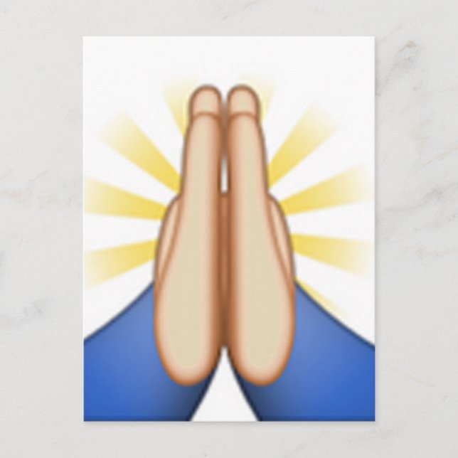 praying emoji postcard (Front)