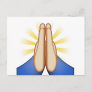 praying emoji postcard