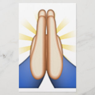 praying emoji stationery