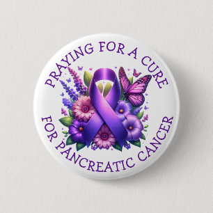 Praying for a Cure for Pancreatic Cancer 2 Inch Round Button