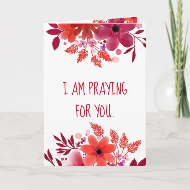 Praying For You - Folded Greeting Card (Front)