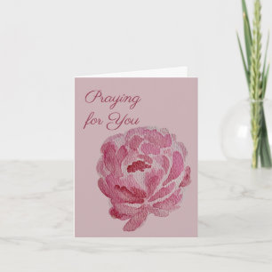 Praying for You   Pink Peony Prayer & Encouragemen Card