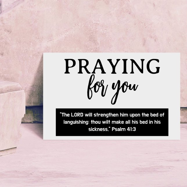 Praying For You Psalm Get Well Soon Christian Postcard (Creator Uploaded)