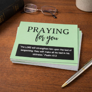 Praying For You Psalm Get Well Soon Postcard