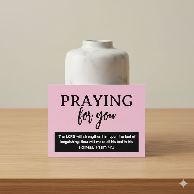 Praying For You Psalm Get Well Soon Postcard (Creator Uploaded)