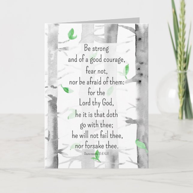 Praying For You Religious Encouragement Aspen Tree Card (Front)