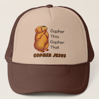 Praying gopher Christian design Trucker Hat