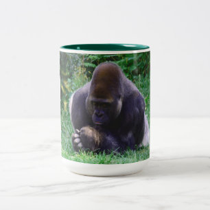 Praying Gorilla Two-Tone Coffee Mug