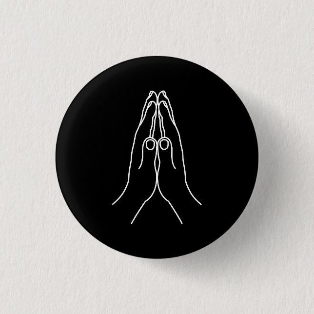 Praying Hands 1 Inch Round Button (Front)