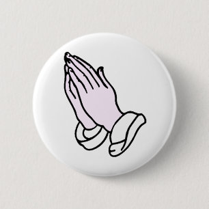 Praying Hands 2 Inch Round Button