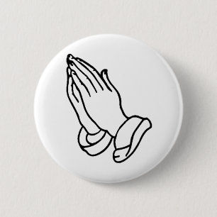 Praying Hands 2 Inch Round Button