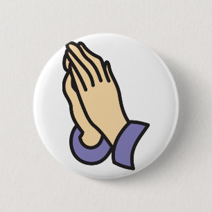 Praying Hands 2 Inch Round Button
