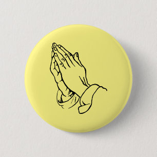 Praying Hands 2 Inch Round Button