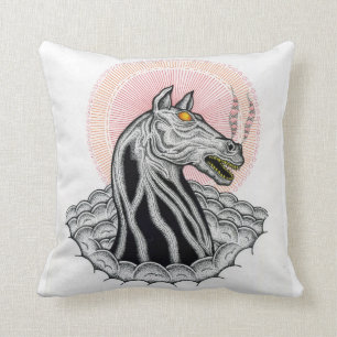 praying hands and horse throw pillow