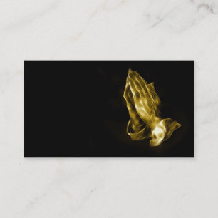 Praying hands business card