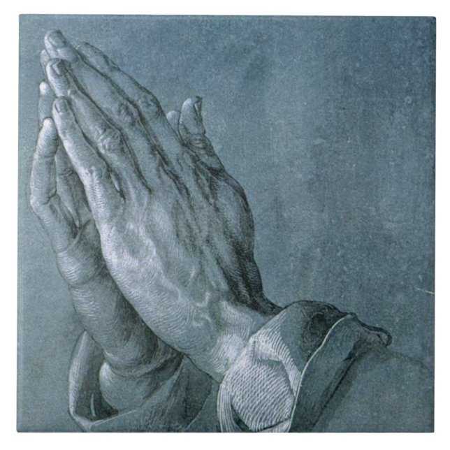 Praying Hands (by Albrecht Dürer) Tile (Front)