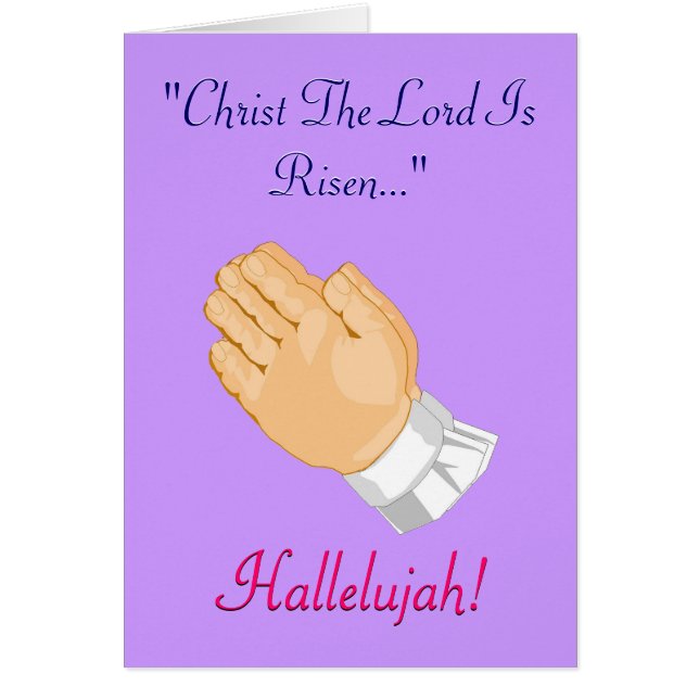 Praying Hands Child Christ The Lord Is Risen (Front)