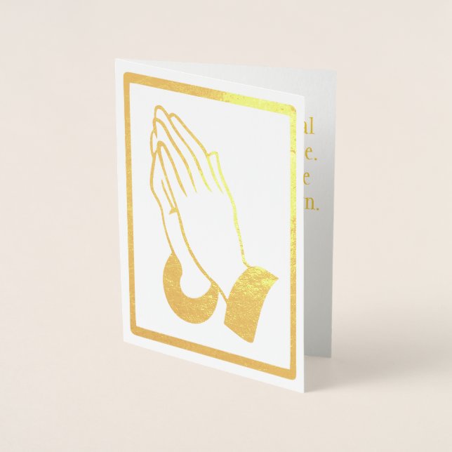 Praying Hands Foil Card (Front)