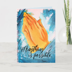 Praying Hands Folded Greeting Card