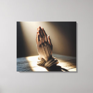 Praying Hands In Sunshine Canvas Print
