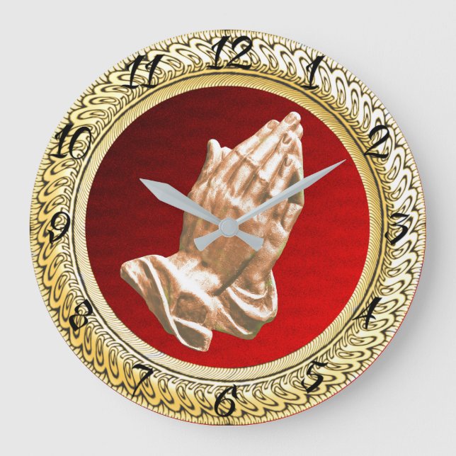 PRAYING HANDS LARGE CLOCK (Front)