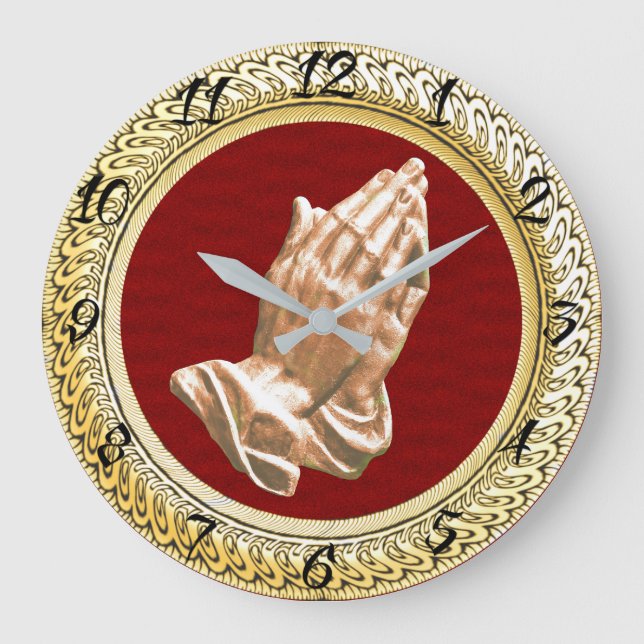 PRAYING HANDS LARGE CLOCK (Front)